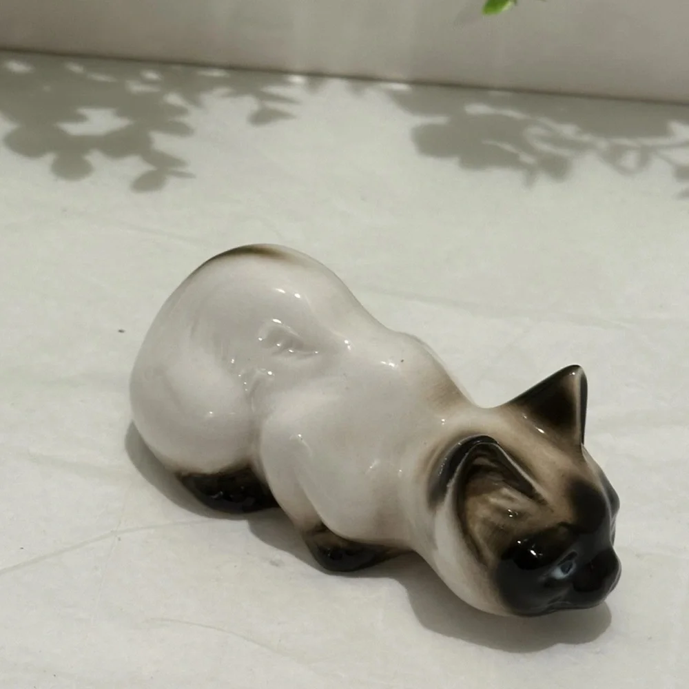 Enesco Black and Cream Cat Toy